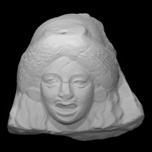 Teatro maschera donna scansione testa 3d print model - Mito3D
