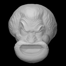 teatro mascarar homem Varredura cabeça 3d print model - Mito3D