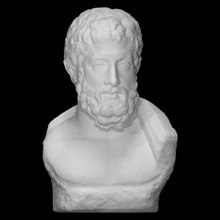 portrait bust philosopher metrodoros scan man halfbody 3d print model - Mito3D