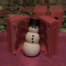 Dökme kardan adam kalıp sabuncu oyuncaklar oyunlar Remixchallenge 3d print model - Mito3D