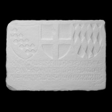 inscription coat-of-arms scan relief 3d print model - Mito3D