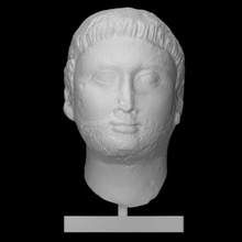 egyptian limestone male head scan architecture man halfbody 3d print model - Mito3D