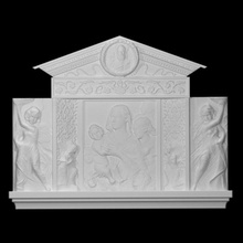 madonna child angels scan woman relief 3d print model - Mito3D