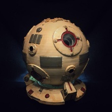 star wars training droid custom base fan art jedi prop starwars toy remote 3d print model - Mito3D