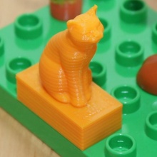 marble cat duplo toys & games lego compatible 3d print model - Mito3D