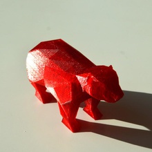 forme polygonale l'ours jouets jeux animaux nature naturel lowpoly 3d print model - Mito3D