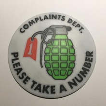 complaints department sign coaster fan art work plaque 3d print model - Mito3D