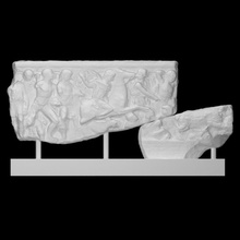 fragment marble sarcophagus scan relief funerary 3d print model - Mito3D