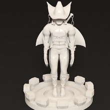 balta 3dbaskı yüksek poli adam kamburluğu 3d print model - Mito3D