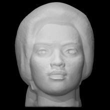 indonesiano donna scansione testa metà corpo 3d print model - Mito3D