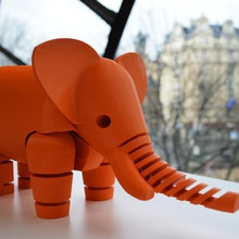 elephant lfs giochi giocattoli meccanica monouso elefante lefabshop movingparts belle creature 3d print model - Mito3D