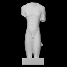 torso kouros escanear hombre medio cuerpo fragmento 3d print model - Mito3D
