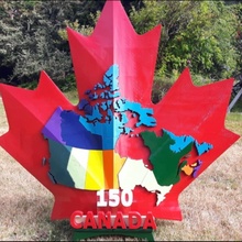 maple leaf provinces fan art education geography canada province canadian educationalproject 3d print model - Mito3D