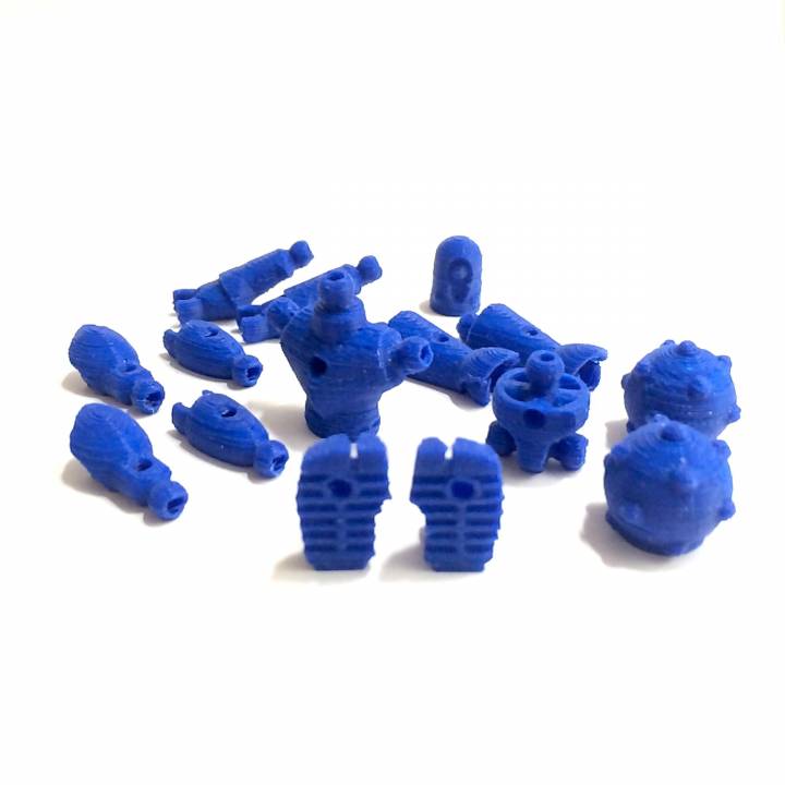 bashbot ventilador arte brinquedo figura articulada 3D print model - Mito3D