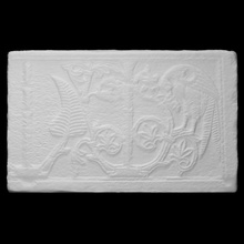 pseudosarcophagus slab birds pecking grapes scan relief funerary 3d print model - Mito3D