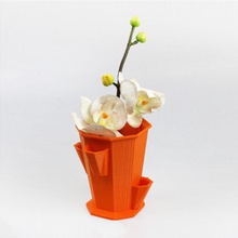 vaso flores acessório slots jardim flor pote 3d print model - Mito3D