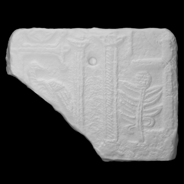 sarcophagus slab eagle crosses scan 3D print model - Mito3D