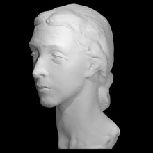 head woman scan 3d print model - Mito3D