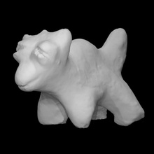 azteco cane figurina scansione animale dimensione piena 3d print model - Mito3D