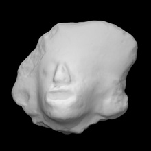azteco figurina scansione testa uomo metà corpo 3d print model - Mito3D