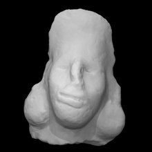 azteco figurina scansione testa uomo metà corpo 3d print model - Mito3D