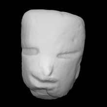 aztec figurine scan head man halfbody 3d print model - Mito3D