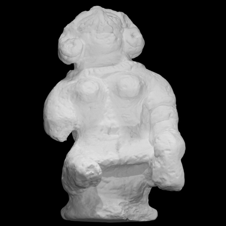 figurine goddess kuldevi scan terracotta fetish fertility 3D print model - Mito3D