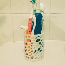 Voronoi escova dente suporte jardim banheiro interior 3d print model - Mito3D