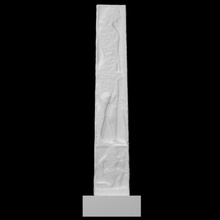 archaic greek grave stele scan relief funerary 3d print model - Mito3D