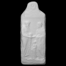 archaic grave stele scan relief funerary 3d print model - Mito3D