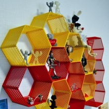 Hexagon fraktal Regal Garten Design Möbel 3d print model - Mito3D