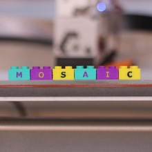 multicolor Lego letra bloques juguetes juegos letras paleta bloquear impreso colores ladrillo edificio 3d print model - Mito3D