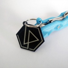 linkin park keychain dual color compatible fashion & accessories tribute chester linkinpark 3d print model - Mito3D