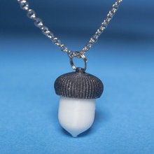 acorntainer charm jewellery container keychain mini necklace miniature jewelry acorn 3d print model - Mito3D