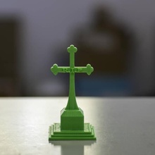 gótico Cruz lápide modelo Bruxas escrivaninha estante decoração jardim tinkercad 3d print model - Mito3D