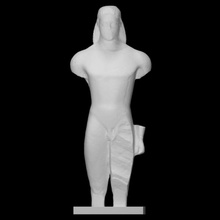 statue kouros analyse homme demi corps 3d print model - Mito3D