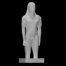 statue kouros analyse figure marbre béotien 3d print model - Mito3D