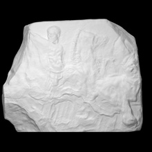 parthenon frieze south 13-14 scan man horse block slab procession cuirass glance 3d print model - Mito3D