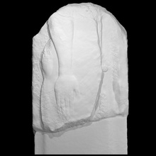 fragmento tumba estela escanear Atenas 3d print model - Mito3D