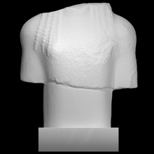 torso kore scansione scultura marmo parian colossale chitone 3d print model - Mito3D
