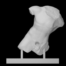 torso satiro statuetta scansione uomo metà corpo 3d print model - Mito3D