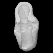 molde hembra figurilla escanear mujer medio cuerpo 3d print model - Mito3D