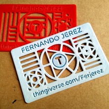 thingiverse's custom business card & garden cards thingiverse recursion subdivision color 3d print model - Mito3D