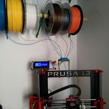 filamento carretel parede monte + cubo Construir 3d impressora suporte guia 3d print model - Mito3D