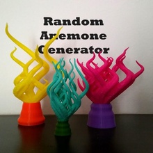 plastic reef 1 random anemone generator & garden decoration openscad procedural plasticreef 3d print model - Mito3D