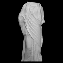 estatua isis sacerdotisa escanear mujer medio cuerpo 3d print model - Mito3D