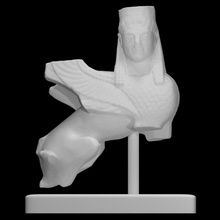 statue sphinx analyse animal demi corps 3d print model - Mito3D