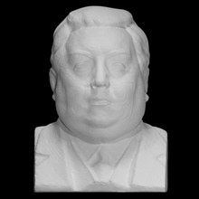 head man scan halfbody 3d print model - Mito3D