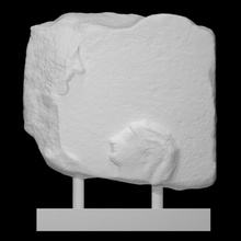 fragment grave stele scan relief funerary 3d print model - Mito3D