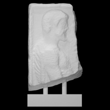 grave stele scan man relief funerary 3d print model - Mito3D